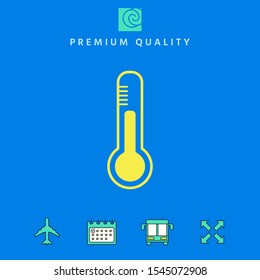 Thermometer icon symbol. Graphic elements for your design