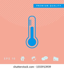 Thermometer icon symbol. Graphic elements for your design
