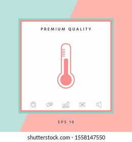 Thermometer icon symbol. Graphic elements for your design