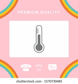 Thermometer icon symbol. Graphic elements for your design