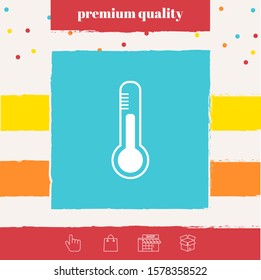 Thermometer icon symbol. Graphic elements for your design