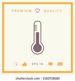 Thermometer icon symbol. Graphic elements for your design