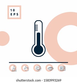 Thermometer icon symbol. Graphic elements for your design