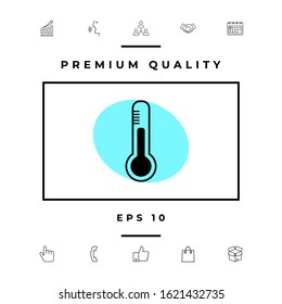 Thermometer icon symbol. Graphic elements for your design