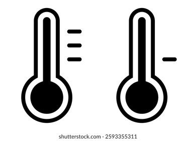 thermometer icon symbol set simple design