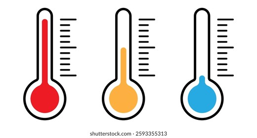 thermometer icon symbol set simple design