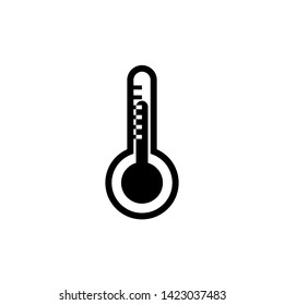 thermometer icon; thermometer symbol; temperature icon; black and white thermometer icon