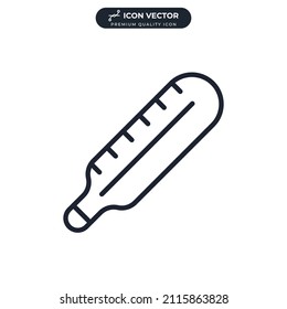 Plantilla de símbolo de icono de termómetro para ilustración vectorial de colección de diseño gráfico y web
