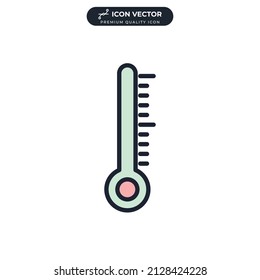 plantilla de símbolo de icono de termómetro para ilustración vectorial de colección de diseños gráficos y web