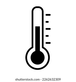 ilustración vectorial del símbolo de icono termómetro. diseño aislado en fondo blanco