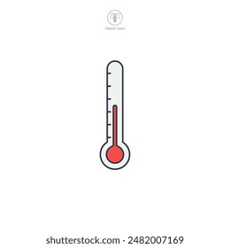 Thermometer Icon symbol vector illustration isolated on white background