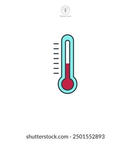 Thermometer icon symbol vector illustration isolated on white background