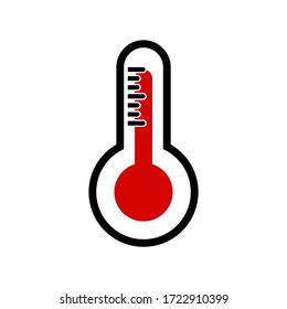 Thermometer icon symbol vector on white background. eps10 editable