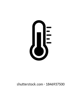 Thermometer icon symbol vector on white background.