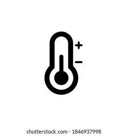 Thermometer Symbol, Vektorgrafik auf weißem Hintergrund.