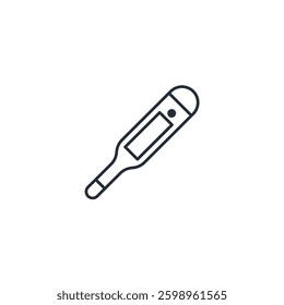 Thermometer icon symbol vector sign isolated on white background illustration for graphic and web design
