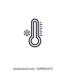 Thermometer icon symbol vector sign isolated on white background illustration for graphic and web design