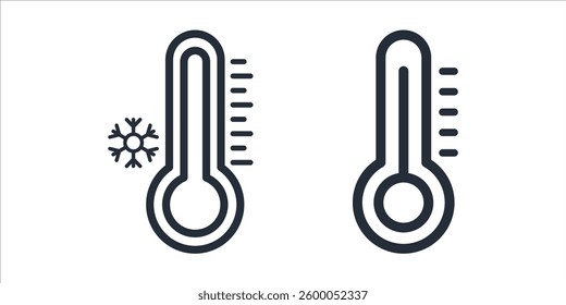 Thermometer icon symbol vector sign isolated on white background illustration for graphic and web design