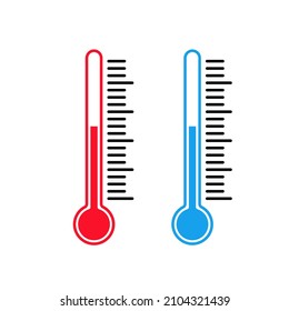 Thermometer Icon. Temperature Control Concept. High And Low Temperature. Vector On Isolated Background. EPS 10.