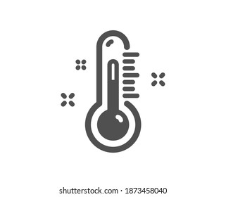 Thermometer icon. Temperature diagnostic sign. Fever measuring symbol. Quality design element. Flat style thermometer icon. Editable stroke. Vector