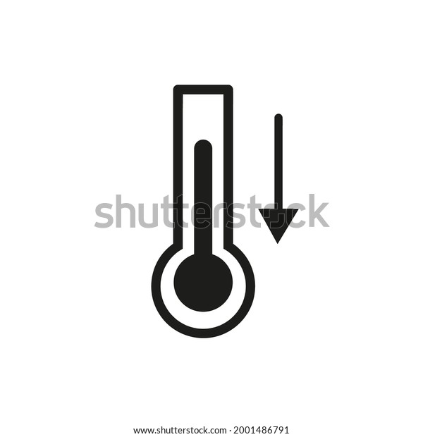 Thermometer Icon Temperature Drop Vector Illustration Stock Vector ...