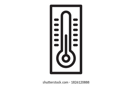 Thermometer icon with temperature half scale vector image
