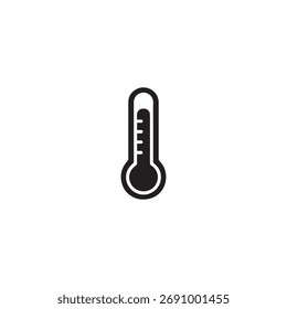 Icono del termómetro, diseño del Vector de la medida de la temperatura.
