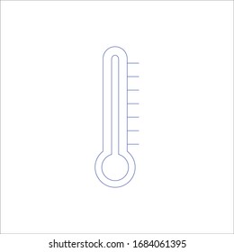 Thermometer icon, temperature measurement, alcohol or mercury thermometer, vector illustration