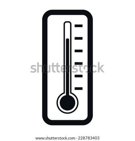 Thermometer Icon, Temperature Measurement  Concept, Vector Illustration