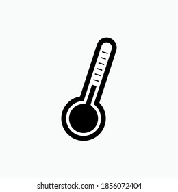 Thermometer Icon. Temperature Measurement, Medical Element Sign and Symbol - Vector Logo Template.