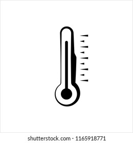 Thermometer Icon, Temperature Meter Vector Art Illustration