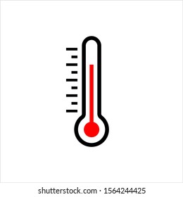 Thermometer Icon, Temperature Meter Vector Art Illustration