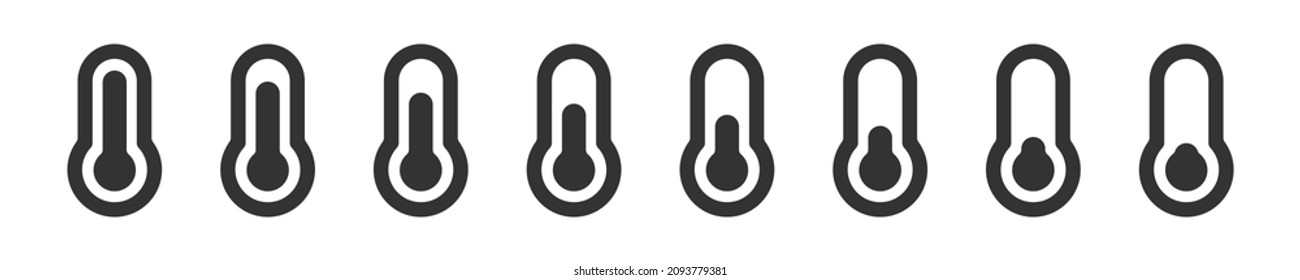 Thermometer icon. Temperature symbol. Cold and heat outline sign.