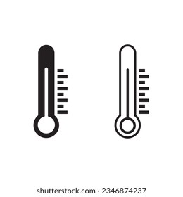 Thermometer icon or temperature symbol or emblem, vector and illustration
icon editable stroke, sign, symbol outline line button isolated on white