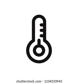 Thermometer icon. Temperature,weather symbol. Flat vector sign isolated on white background. Simple vector illustration for graphic and web design.