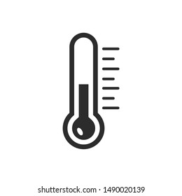 Thermometer icon template color editable. Thermometer symbol vector sign isolated on white background.