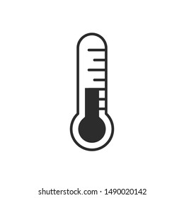 Thermometer icon template color editable. Thermometer symbol vector sign isolated on white background.
