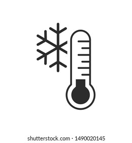 Thermometer icon template color editable. Thermometer symbol vector sign isolated on white background.