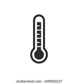 Thermometer icon template color editable. Thermometer symbol vector sign isolated on white background.