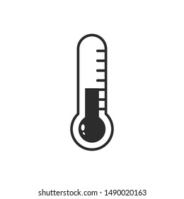 Thermometer icon template color editable. Thermometer symbol vector sign isolated on white background.