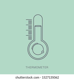 Thermometer icon template color editable. Thermometer symbol vector sign