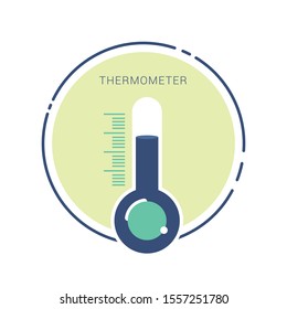 Thermometer icon template color editable. Thermometer symbol vector sign