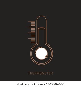 Thermometer icon template color editable. Thermometer symbol vector sign
