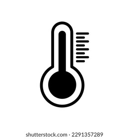 Thermometer icon template editable. Thermometer symbol vector sign isolated on white background..eps