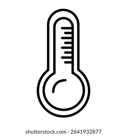 Thermometer icon Thin line vector design