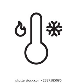 Thermometer Icon In Trendy Design Vector Eps 10, Editable Stroke