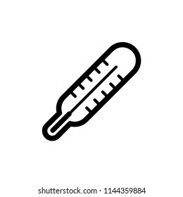 Thermometer icon in trendy flat design.