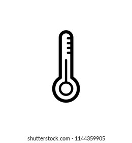 Thermometer icon in trendy flat design.