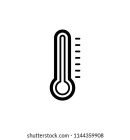Thermometer icon in trendy flat design.
