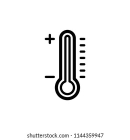 Thermometer icon in trendy flat design.